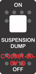 "SUSPENSION DUMP"  Black Switch Cap single White Lens ON-OFF